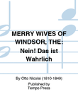 MERRY WIVES OF WINDSOR, THE: Nein! Das ist Wahrlich mini preview