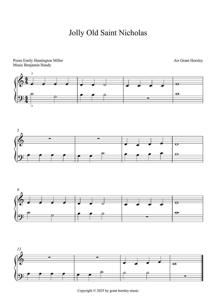 6 Very Easy Christmas Carols for the young Pianist- Beginner Level Easy Piano scores gallery preview page 4