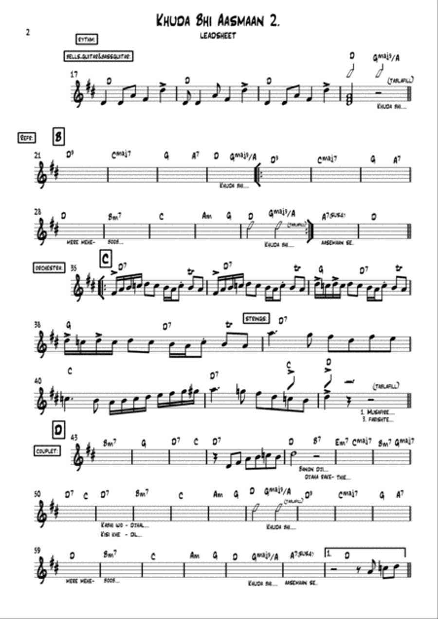 Khuda Bhi Aasman Se (Mohd. Rafie) School and Community - Digital Sheet Music page 2