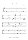 He is tall(Nursery Rhymes for Easy Piano)