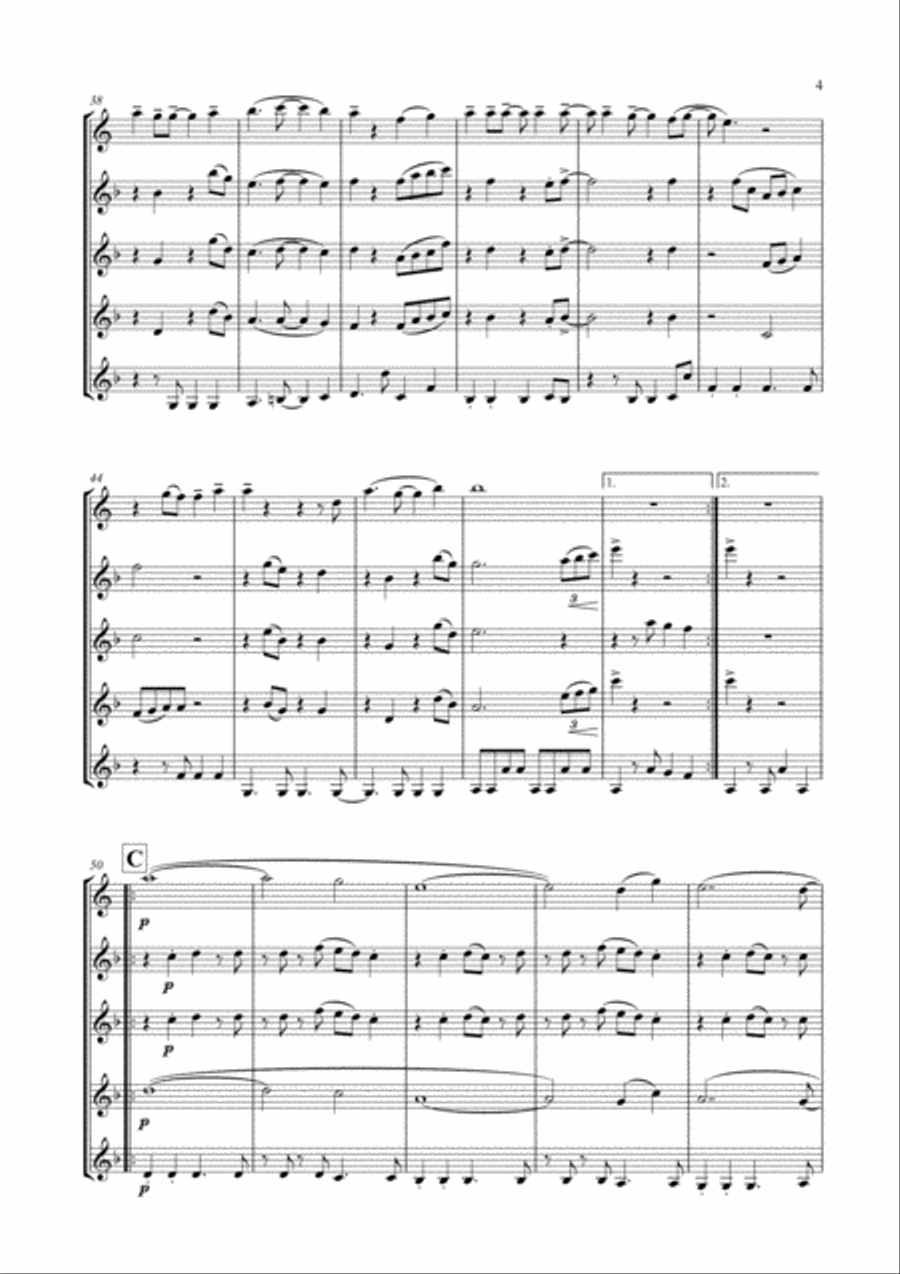 Part-time Lover Woodwind Ensemble scores gallery preview page 5