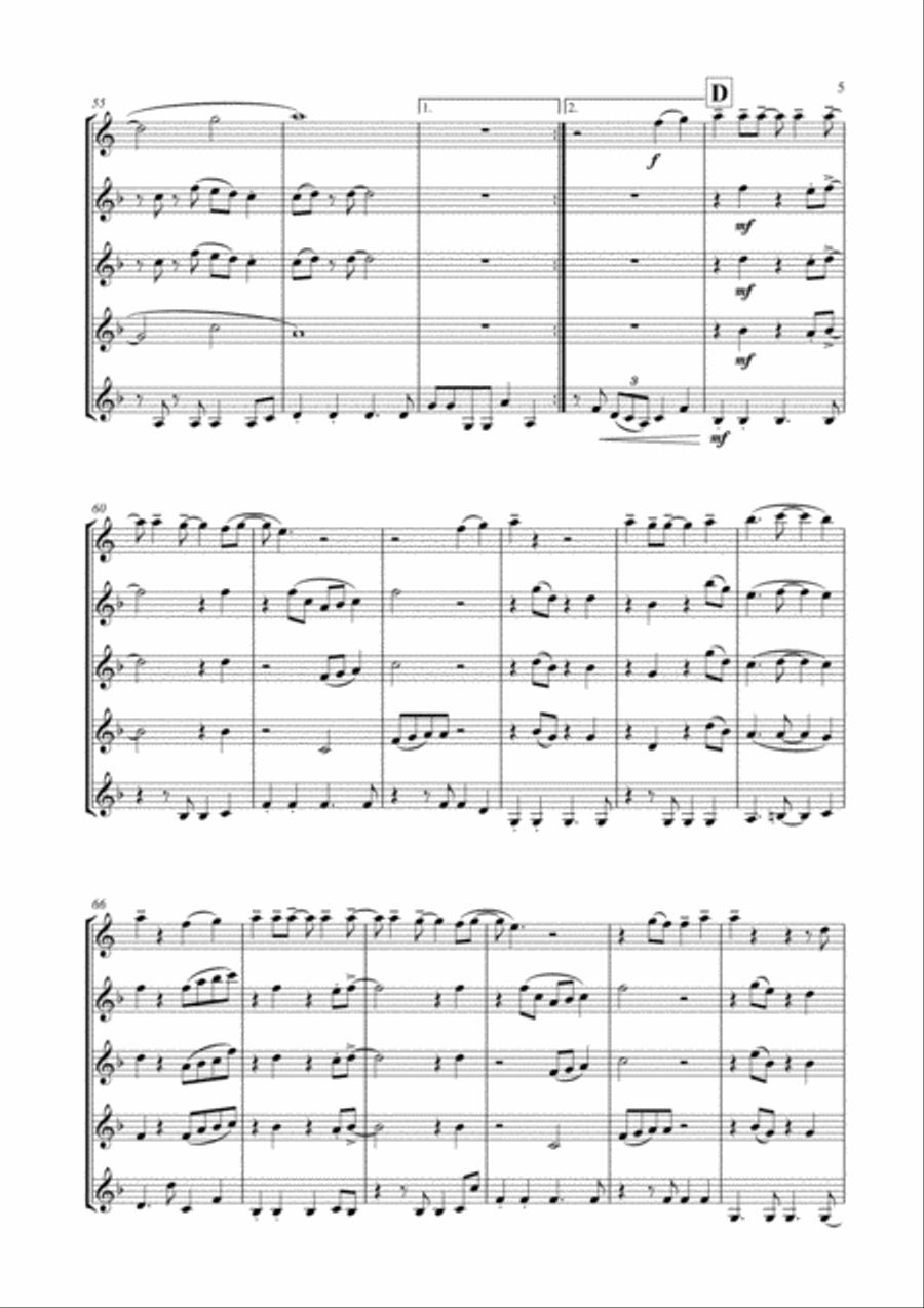 Part-time Lover Woodwind Ensemble scores gallery preview page 6