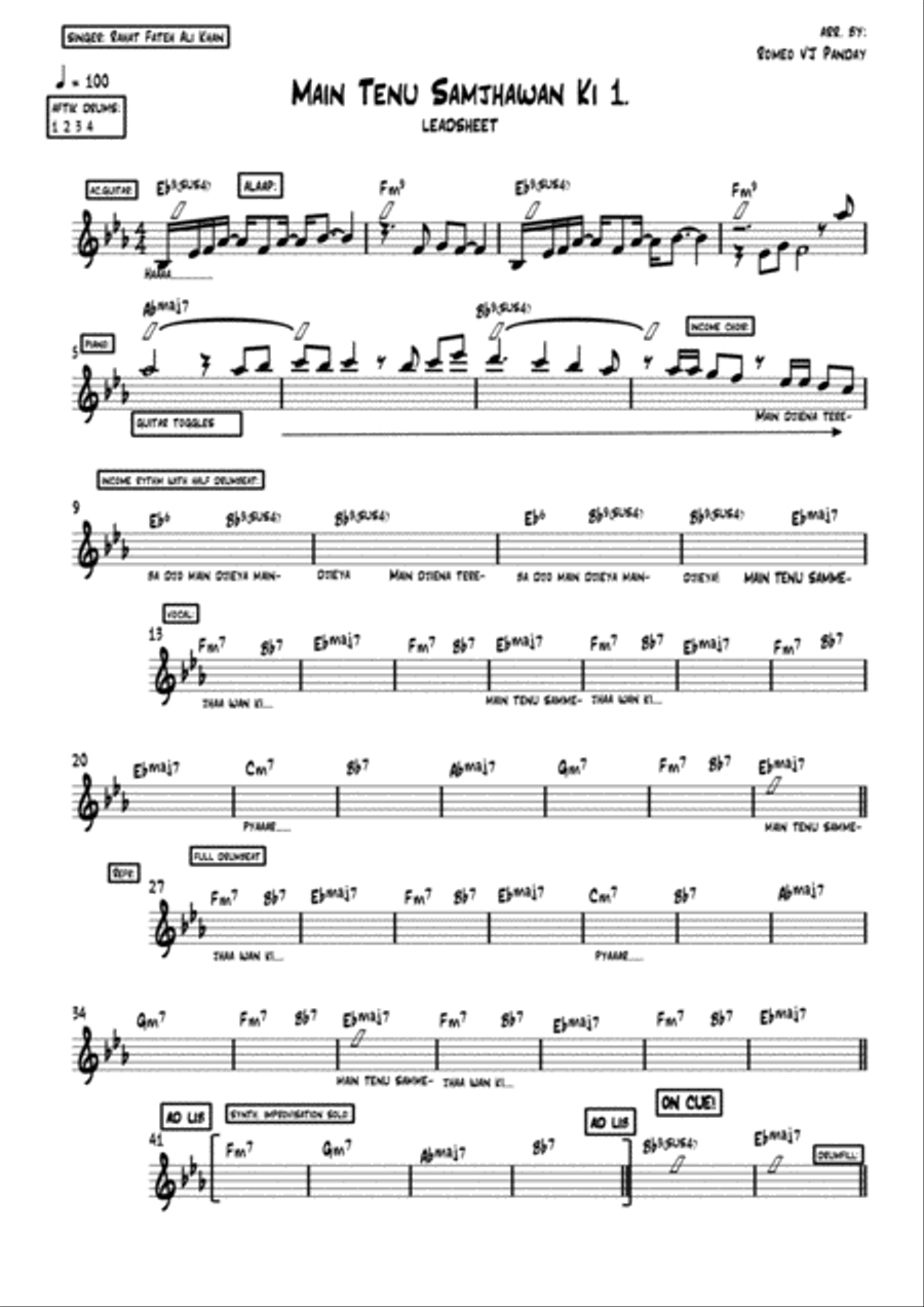 Mein Tenu Samjhawan Ki (Arijit Singh/Shreya Goshal) School and Community scores gallery preview page 1