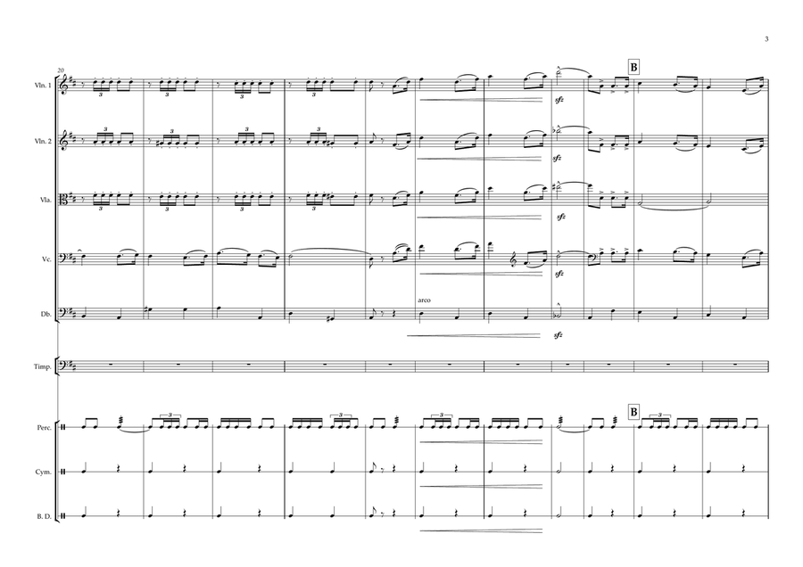 Cuban National Anthem for String Orchestra & opt. Percussion World National Anthem Series String Orchestra scores gallery preview page 3