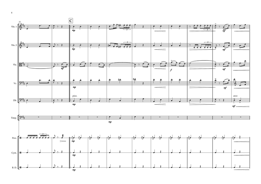 Cuban National Anthem for String Orchestra & opt. Percussion World National Anthem Series String Orchestra scores gallery preview page 4