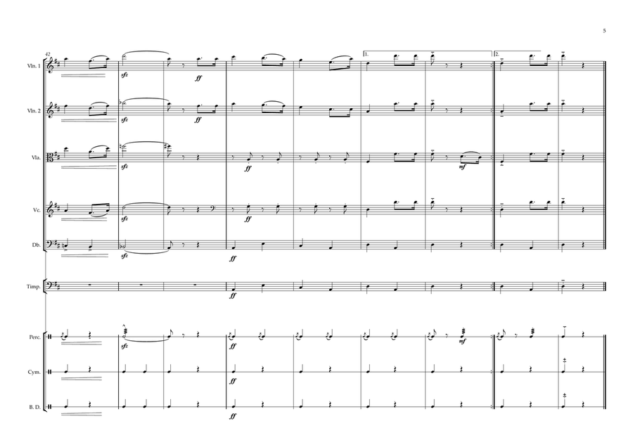 Cuban National Anthem for String Orchestra & opt. Percussion World National Anthem Series String Orchestra scores gallery preview page 5