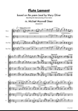 Flute Lament for flute quartet, based on the Mary Oliver poem Lead