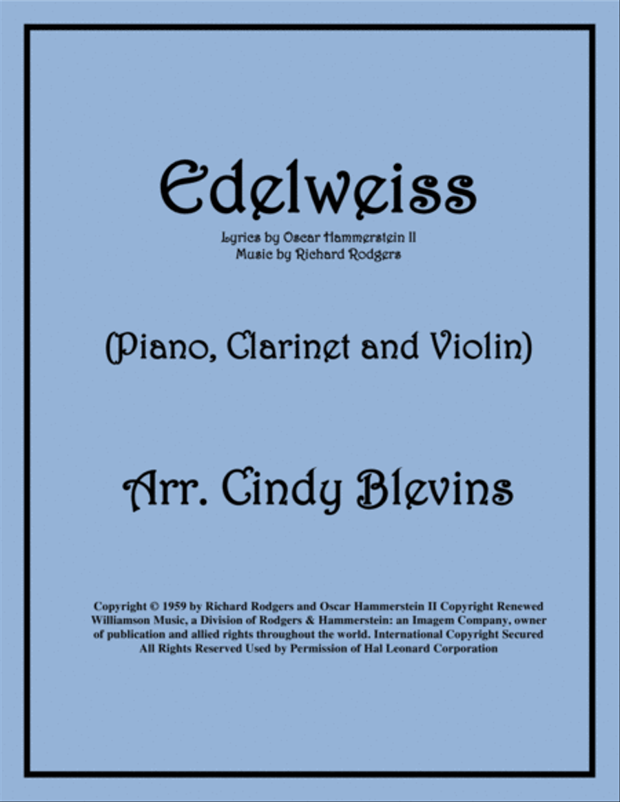 Edelweiss Clarinet scores gallery preview page 1