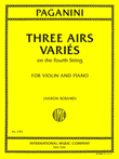 Three Airs Varies On The Fourth String