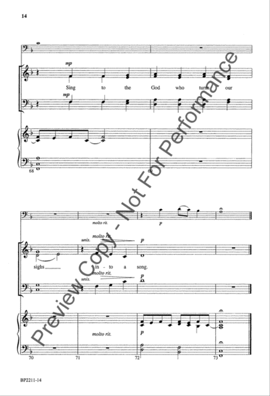 God Gives the Song God Gives the Song 4-Part scores gallery preview page 14