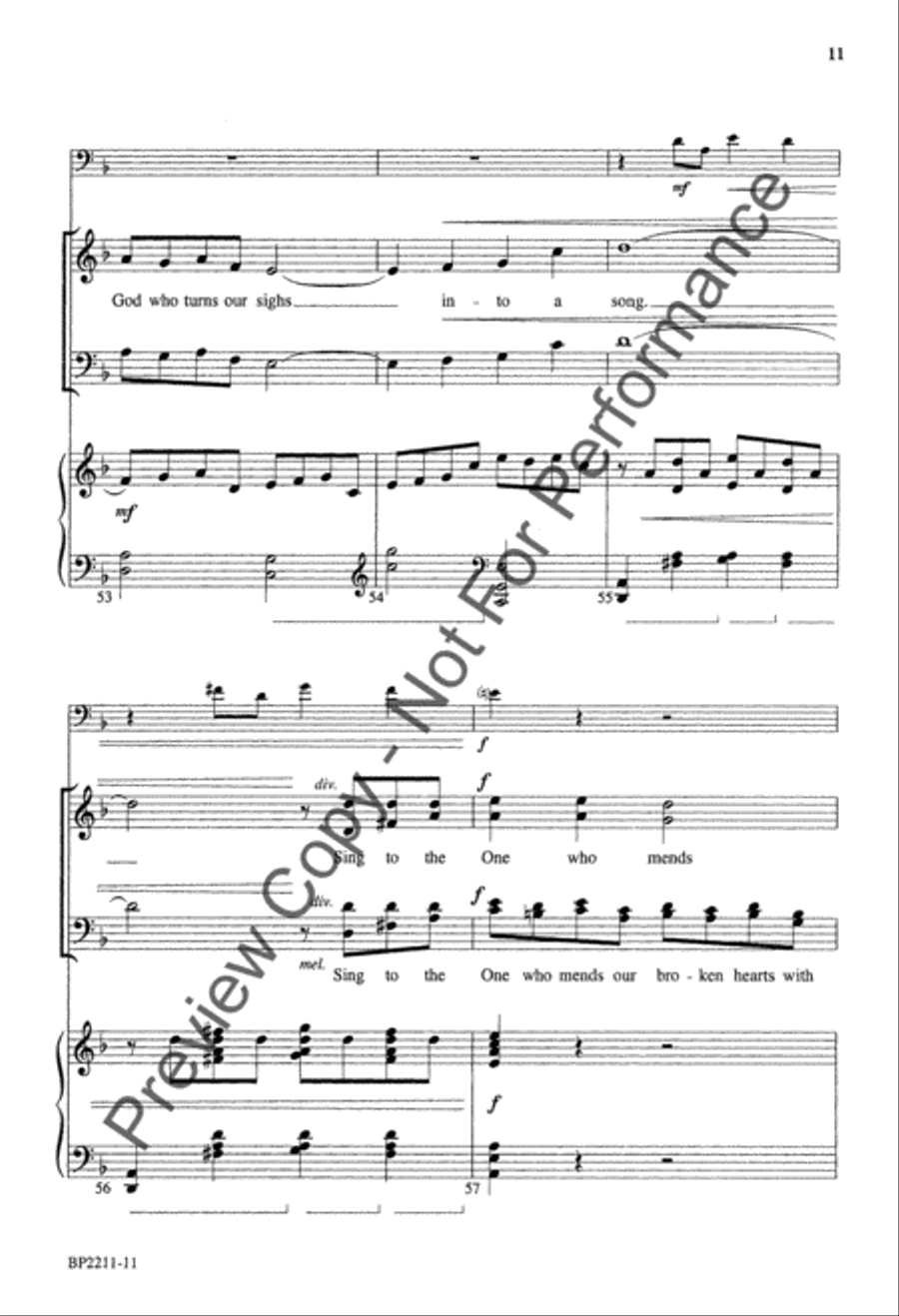 God Gives the Song God Gives the Song 4-Part scores gallery preview page 11
