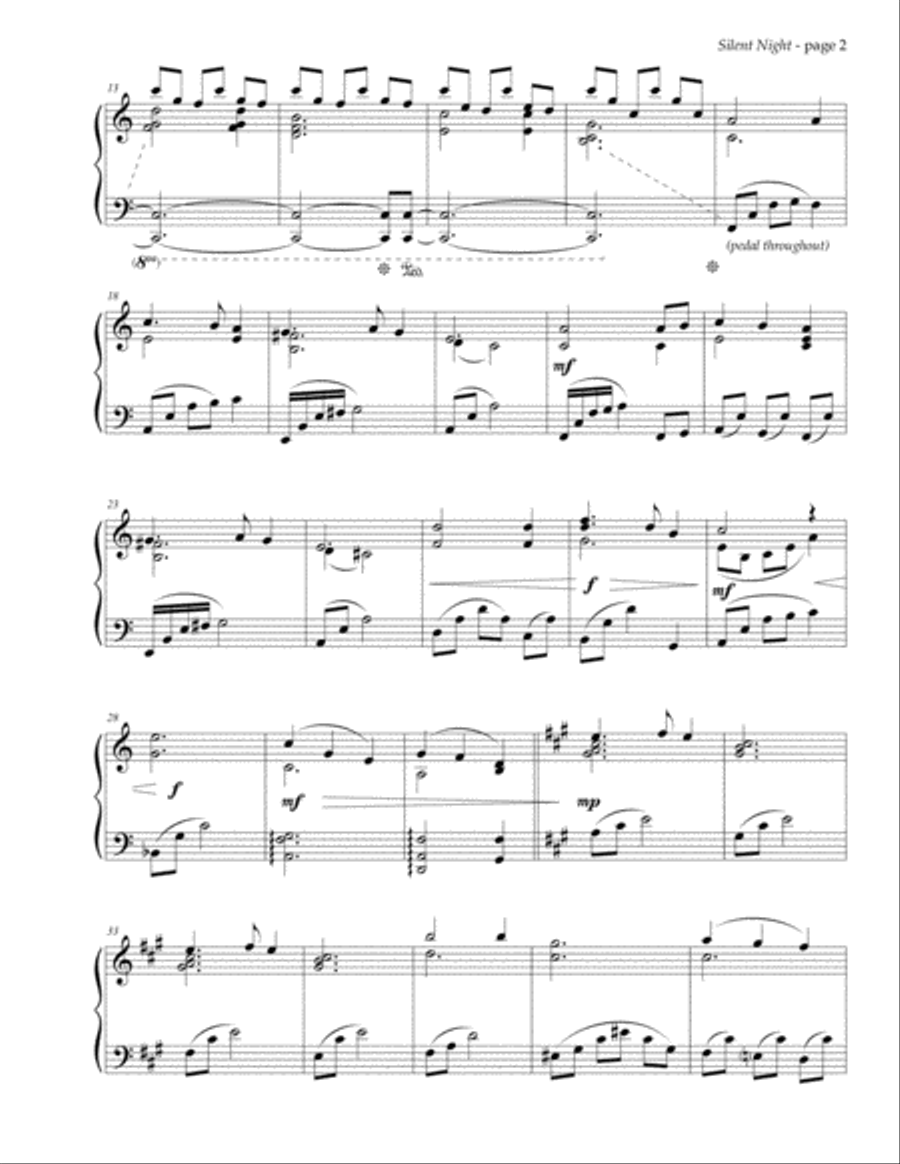 Silent Night, Piano Solo Piano Solo scores gallery preview page 3
