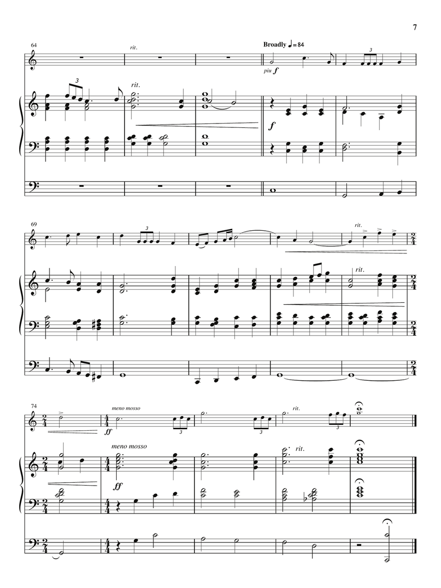Lift High the Cross (arr. Carolyn Hamlin and Richard A. Nichols) Brass Ensemble scores gallery preview page 6