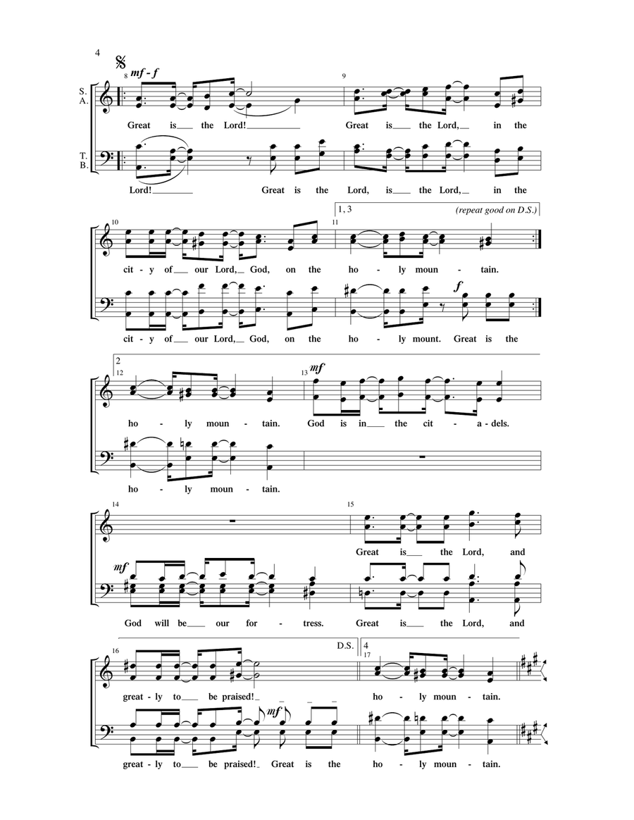 Great Is The Lord Great Is The Lord 4-Part scores gallery preview page 3