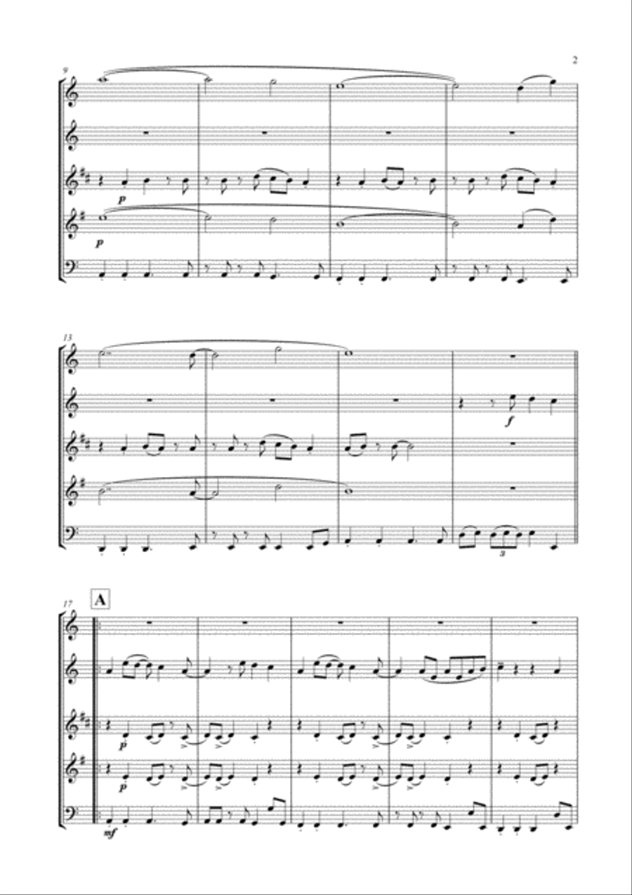 Part-time Lover Woodwind Quintet scores gallery preview page 3