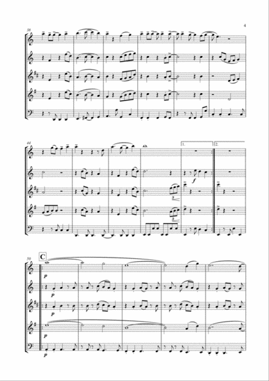 Part-time Lover Woodwind Quintet scores gallery preview page 5