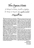 Three Beguine Motets - to words by mediaeval women mystics for acapella SSAATTBB