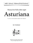 DE FALLA: Asturiana (transposed to A minor)