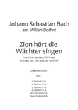 Zion hört die Wächter singen - BWV 140 - Clarinet Choir