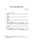 Sing Unto The Lord