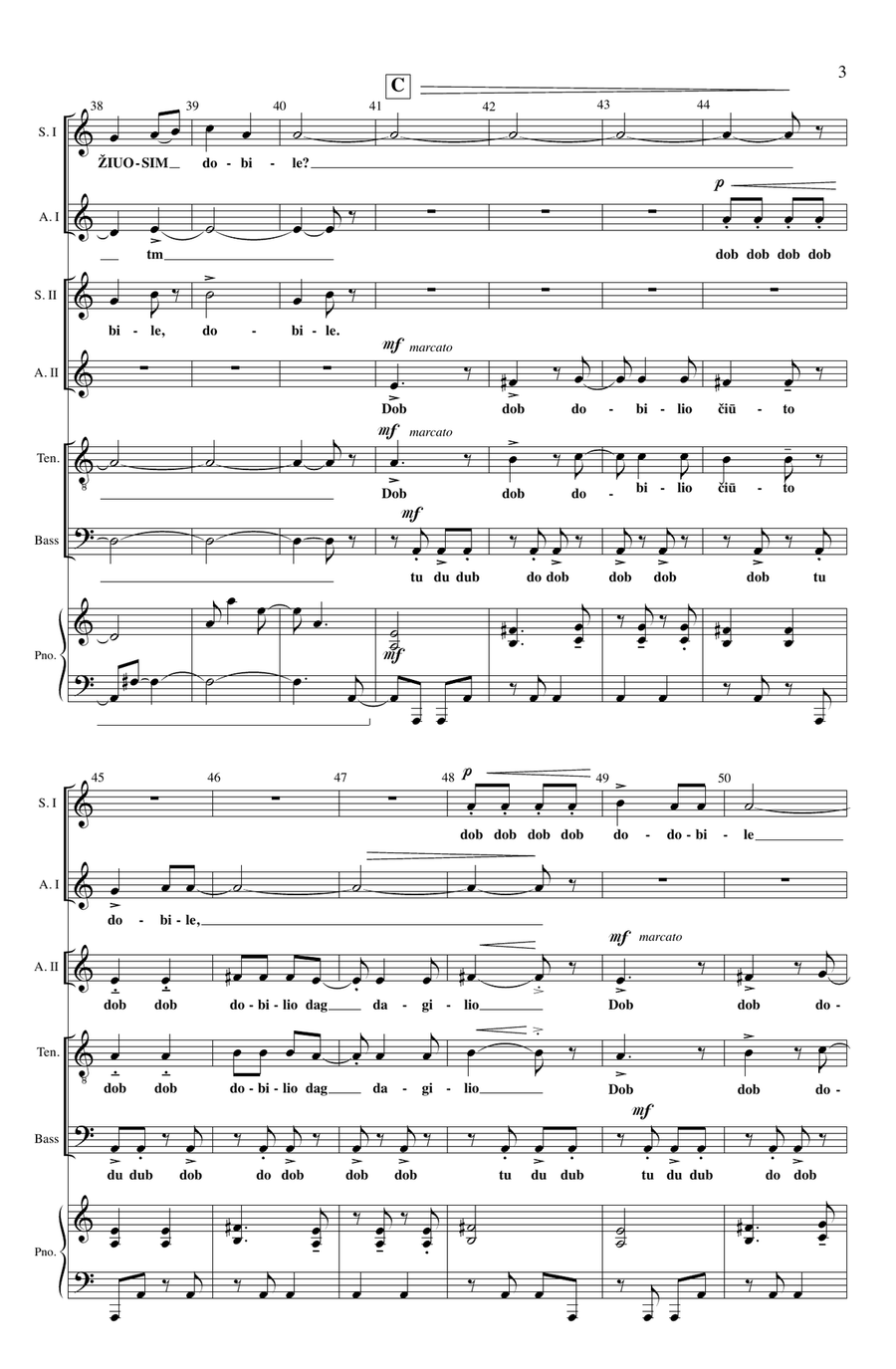 Du Dob Dob 4-Part scores gallery preview page 3