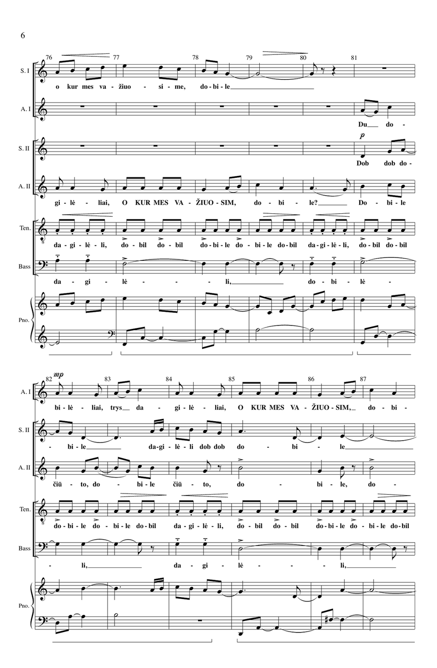 Du Dob Dob 4-Part scores gallery preview page 6
