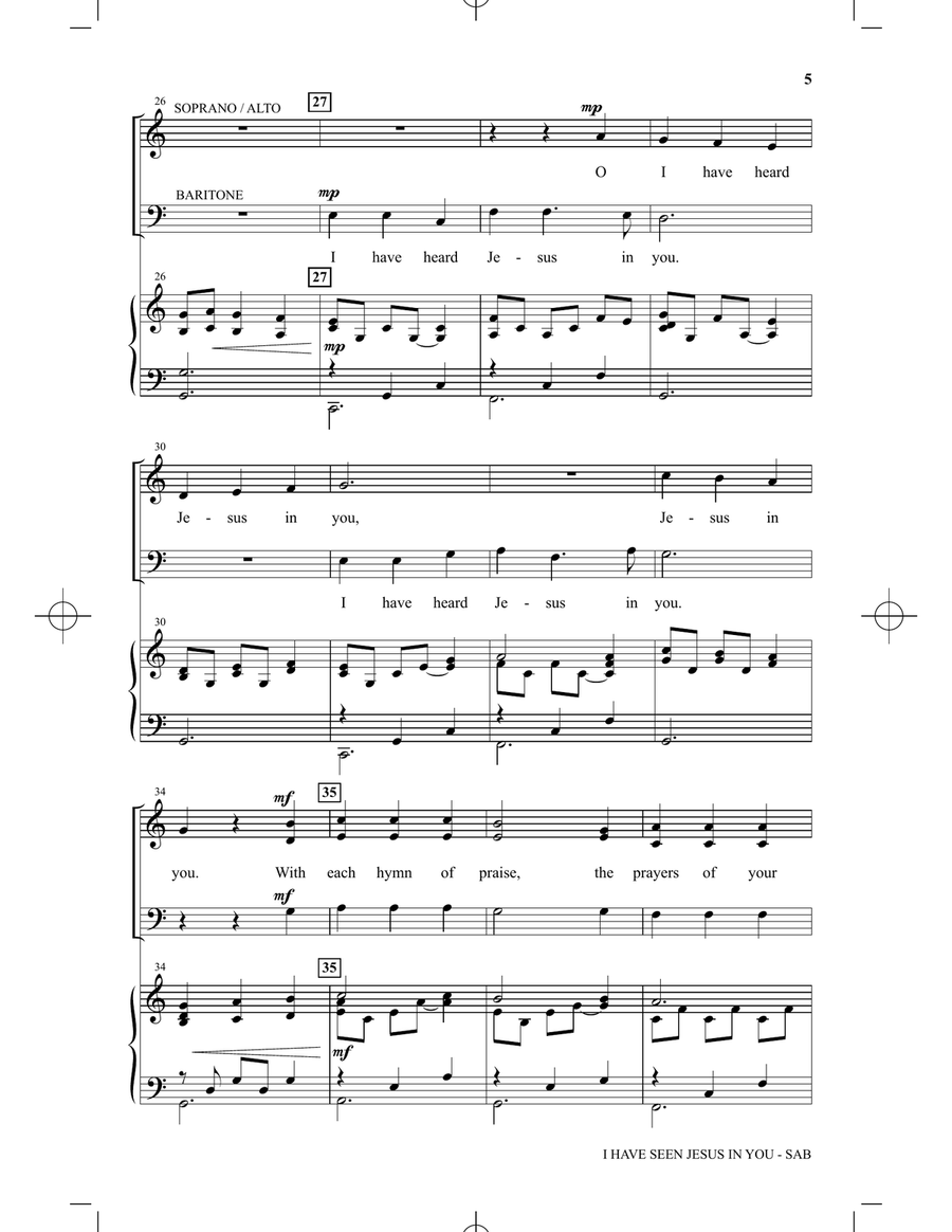 I Have Seen Jesus In You (arr. Douglas Nolan) 3-Part scores gallery preview page 3