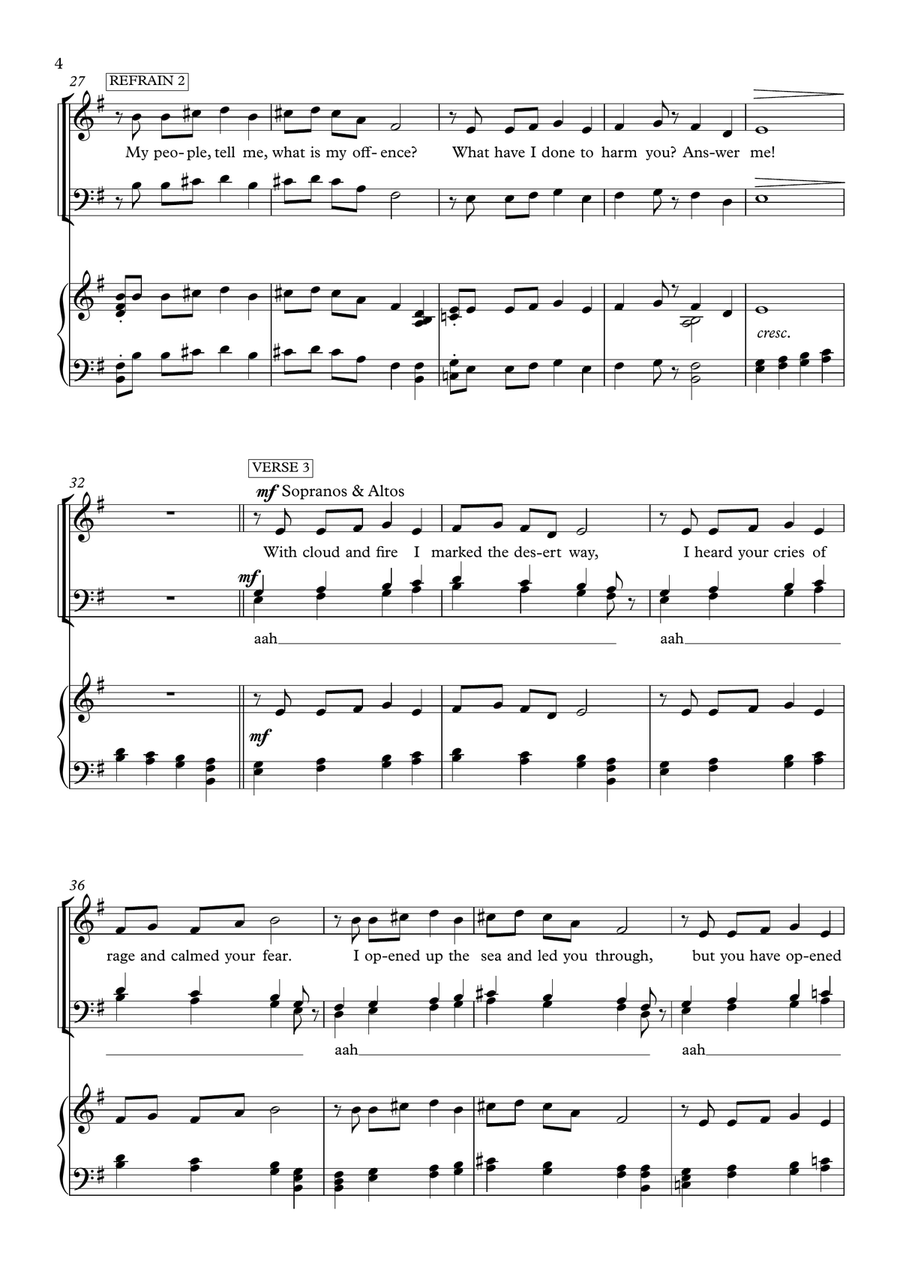 I Gave You Love... (The Reproaches - SATB version) 4-Part scores gallery preview page 4