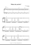 Where do you live? (Nursery Rhymes for Easy Piano)