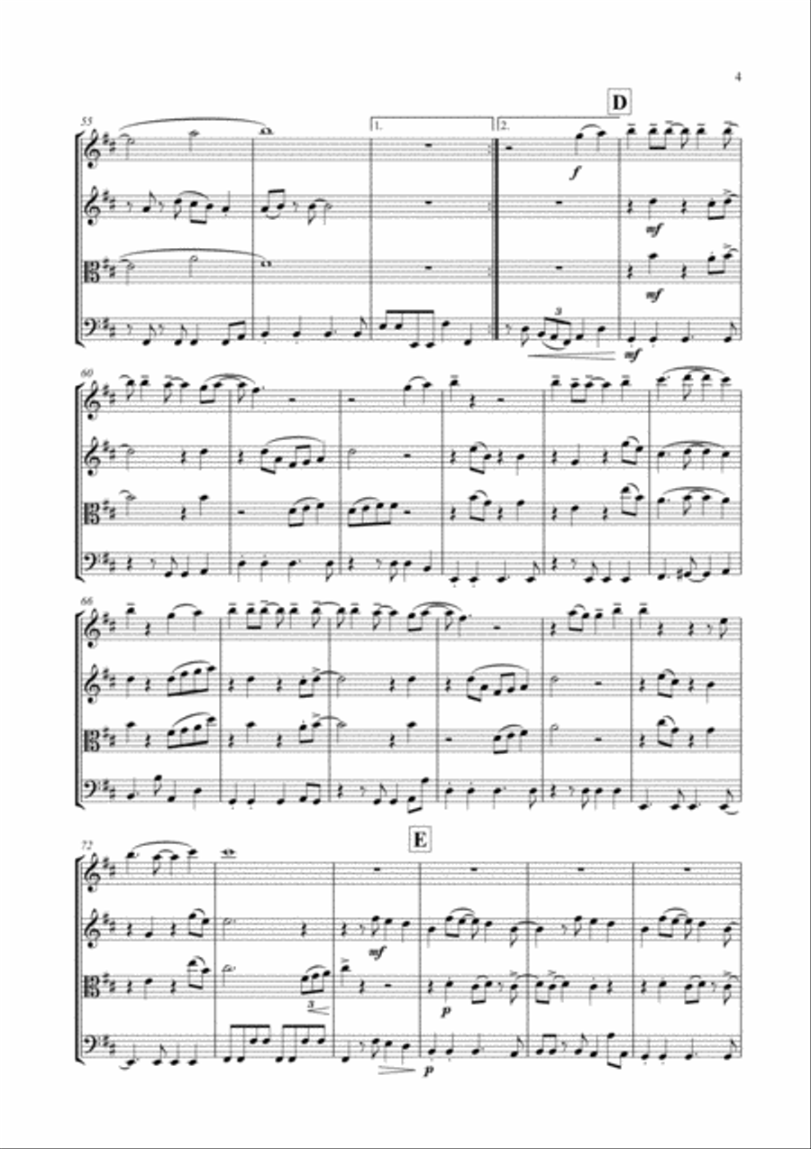 Part-time Lover String Quartet scores gallery preview page 5