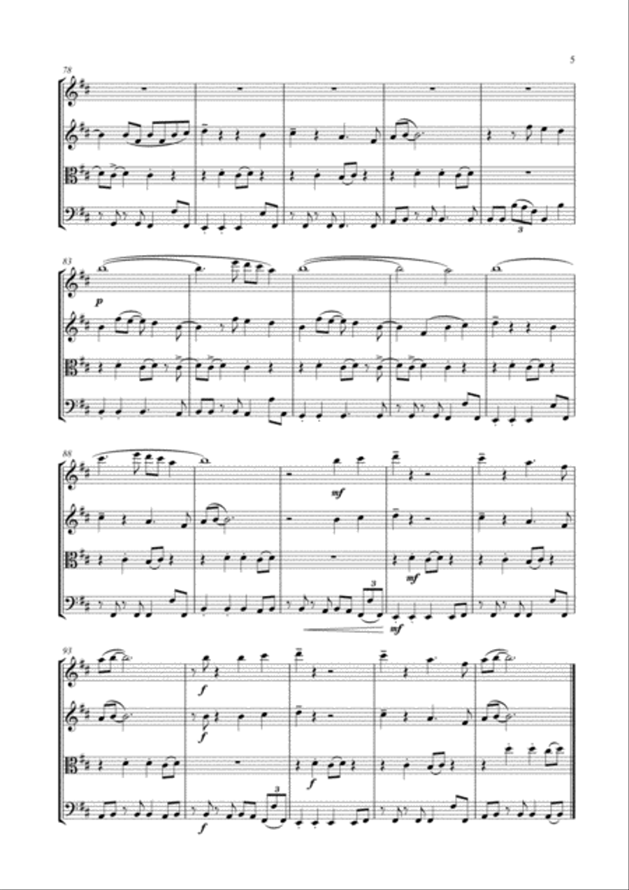 Part-time Lover String Quartet scores gallery preview page 6