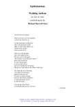 Epithalamium - Wedding Anthem for Choir, String Quartet & Organ