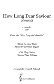 How Long Dear Saviour