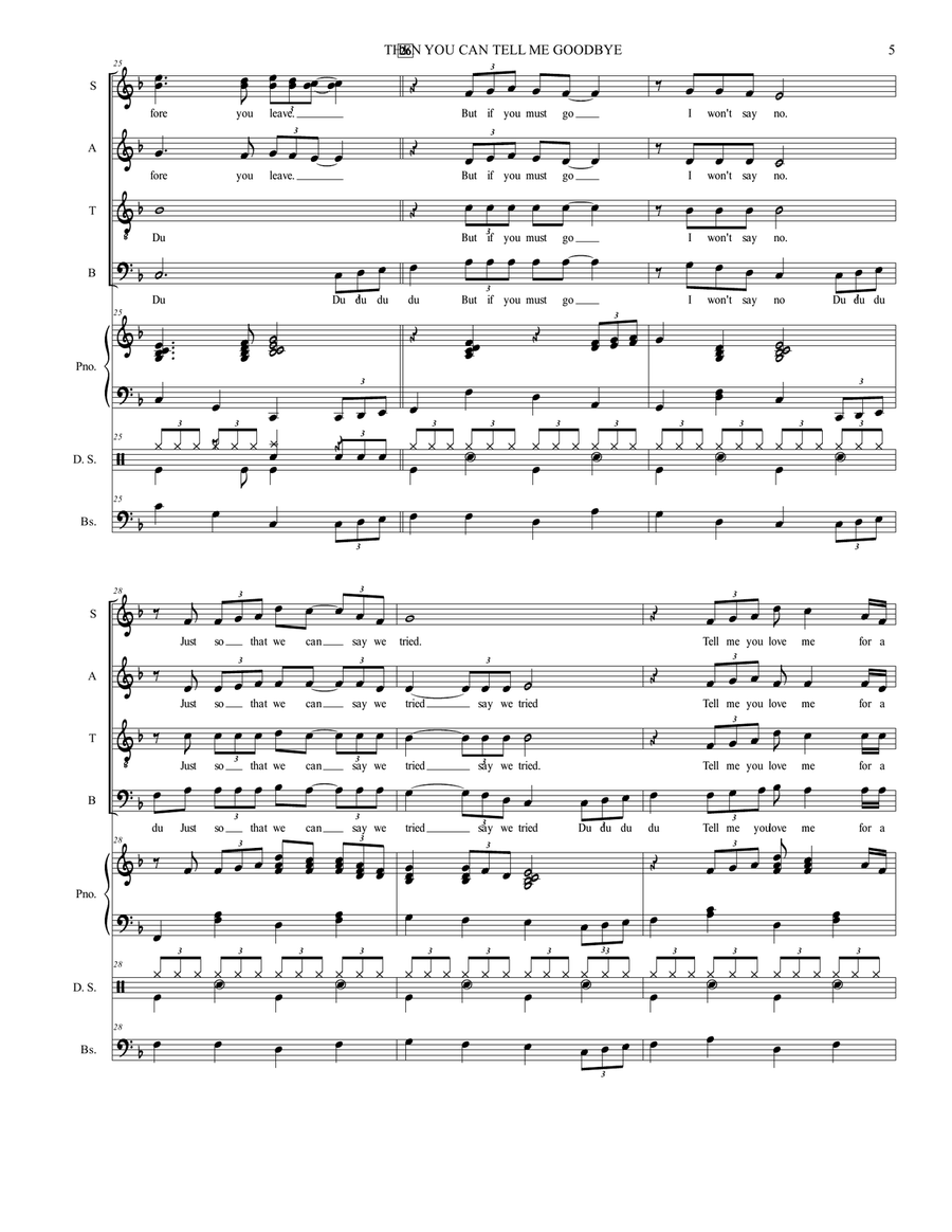 Then You Can Tell Me Goodbye 4-Part scores gallery preview page 5