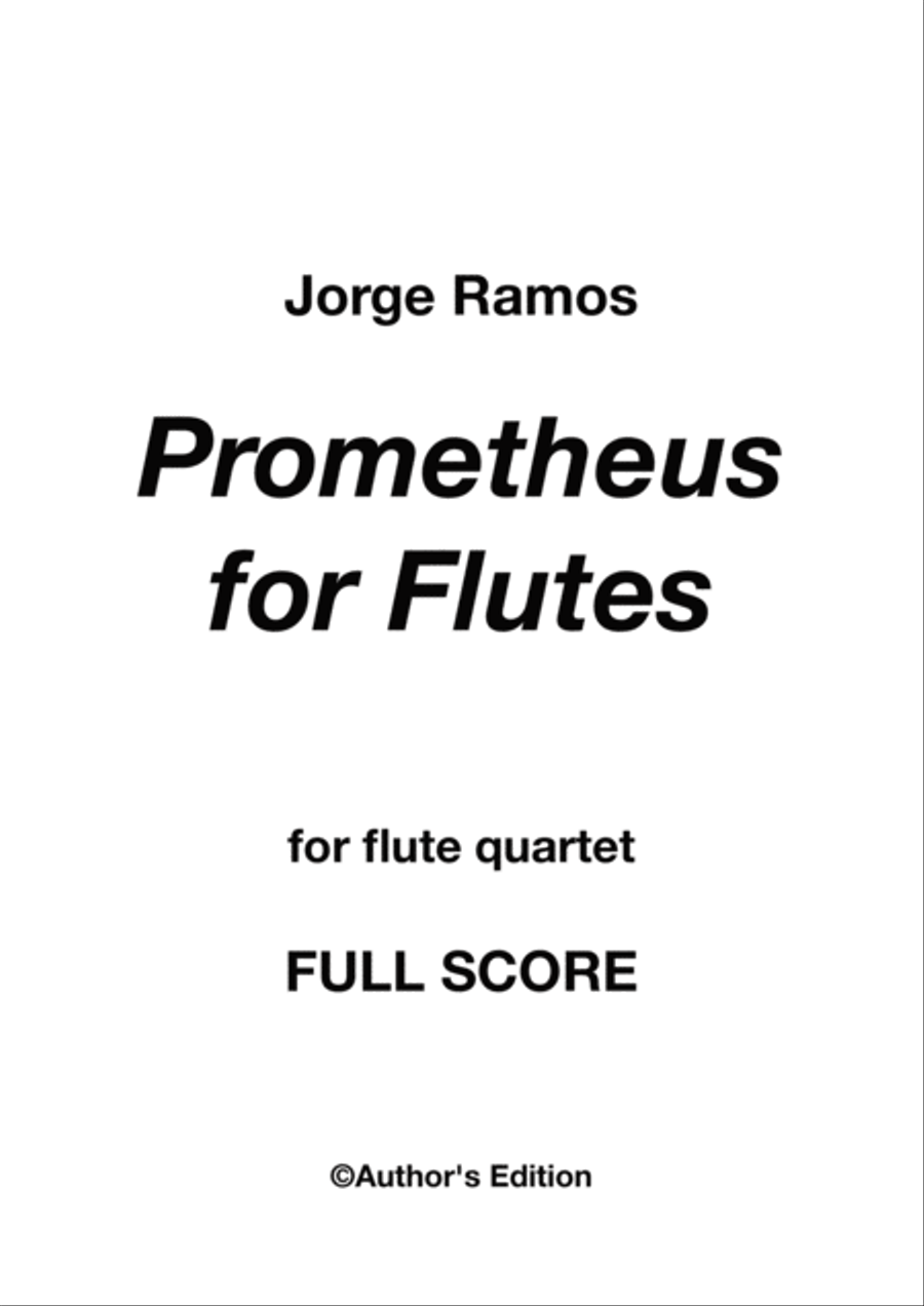 Prometheus for Flutes for flute quartet Flute Quartet scores gallery preview page 1