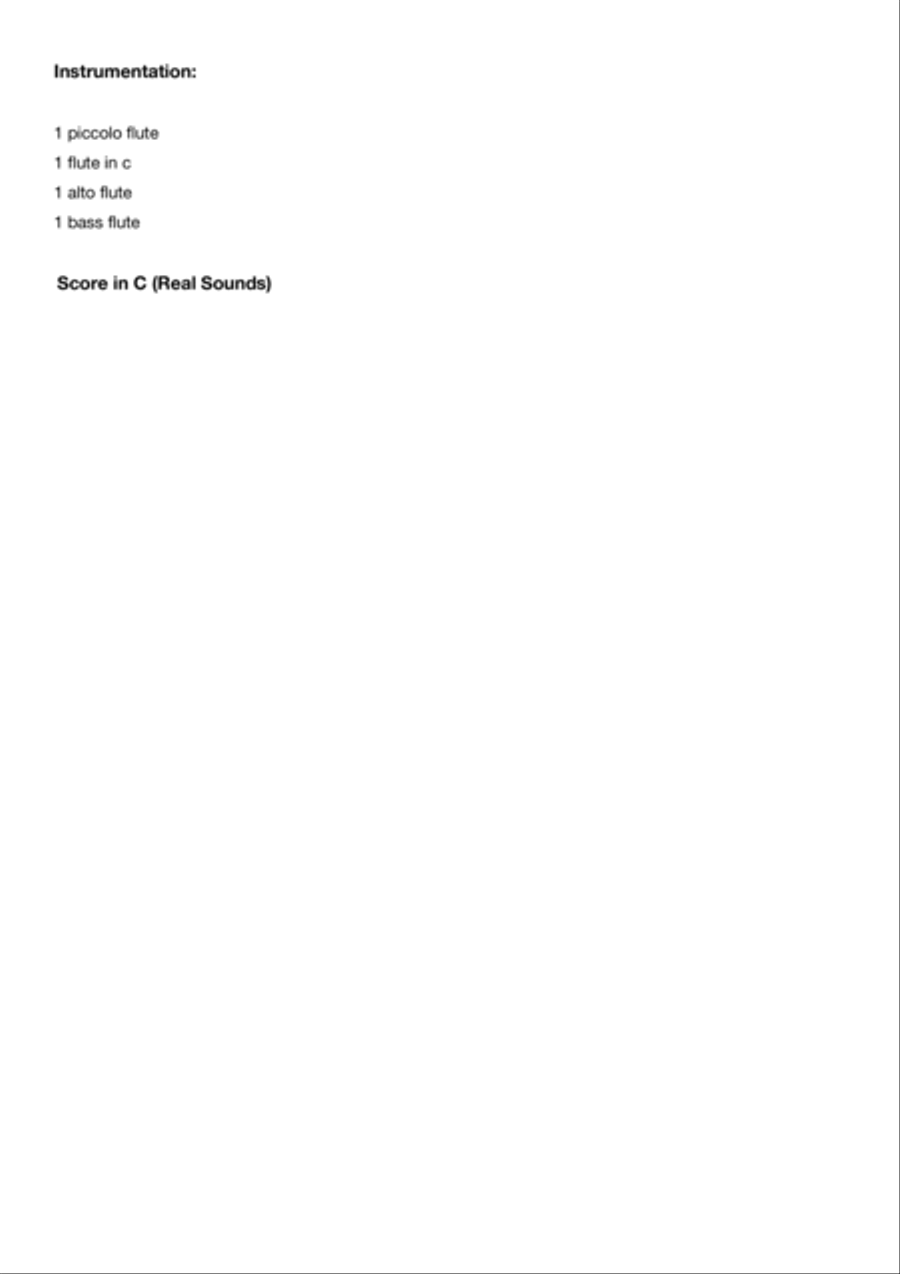 Prometheus for Flutes for flute quartet Flute Quartet scores gallery preview page 3