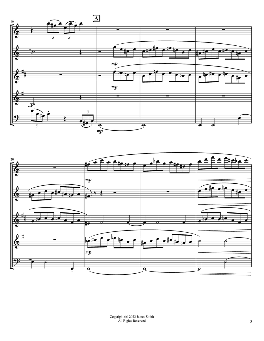 Aquarium - Saint Saens for Woodwind Quintet Aquarium - Saint Saens for Woodwind Quintet Woodwind Quintet scores gallery preview page 3