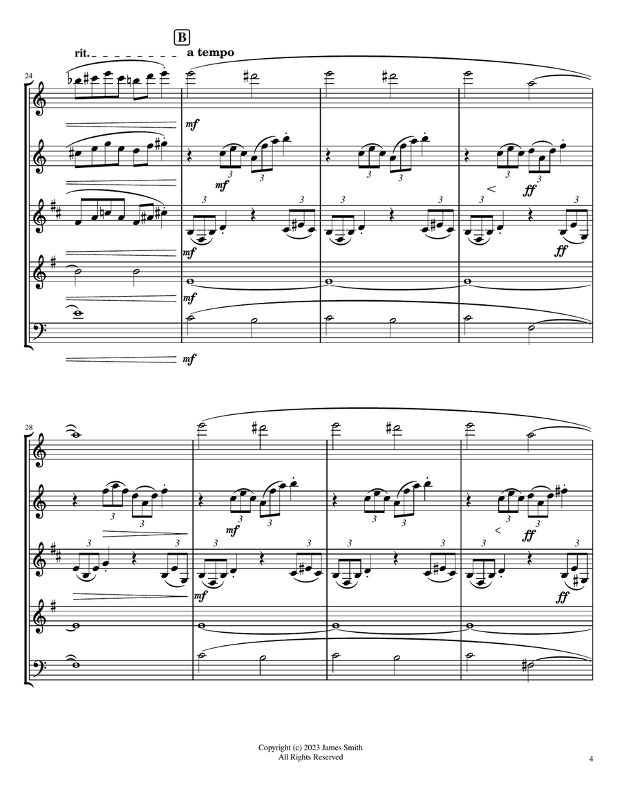 Aquarium - Saint Saens for Woodwind Quintet Aquarium - Saint Saens for Woodwind Quintet Woodwind Quintet scores gallery preview page 4