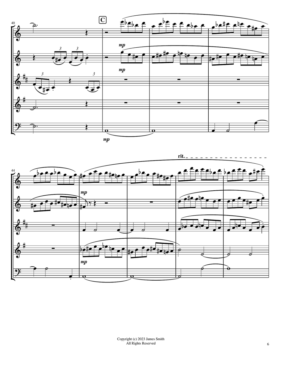 Aquarium - Saint Saens for Woodwind Quintet Aquarium - Saint Saens for Woodwind Quintet Woodwind Quintet scores gallery preview page 6
