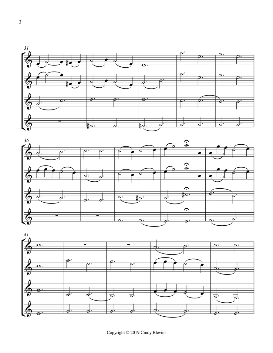 Toyland, for Clarinet Quartet Clarinet Quartet scores gallery preview page 4