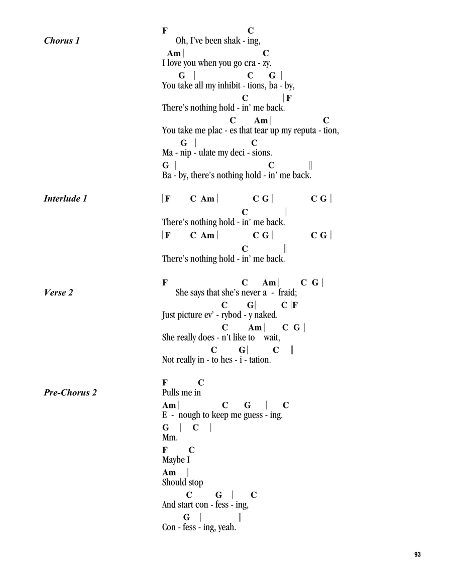There's Nothing Holdin' Me Back Ukulele scores gallery preview page 2