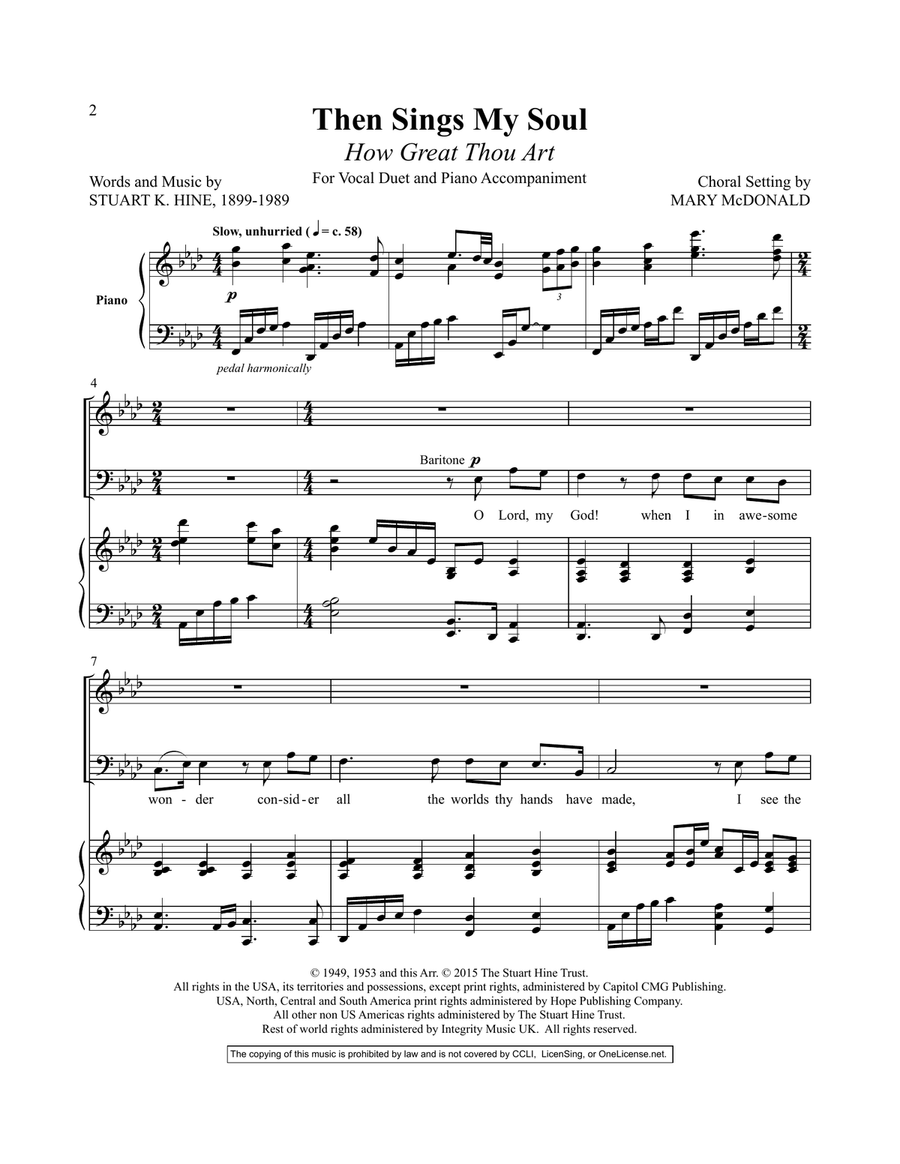 Then Sings My Soul High Voice scores gallery preview page 2