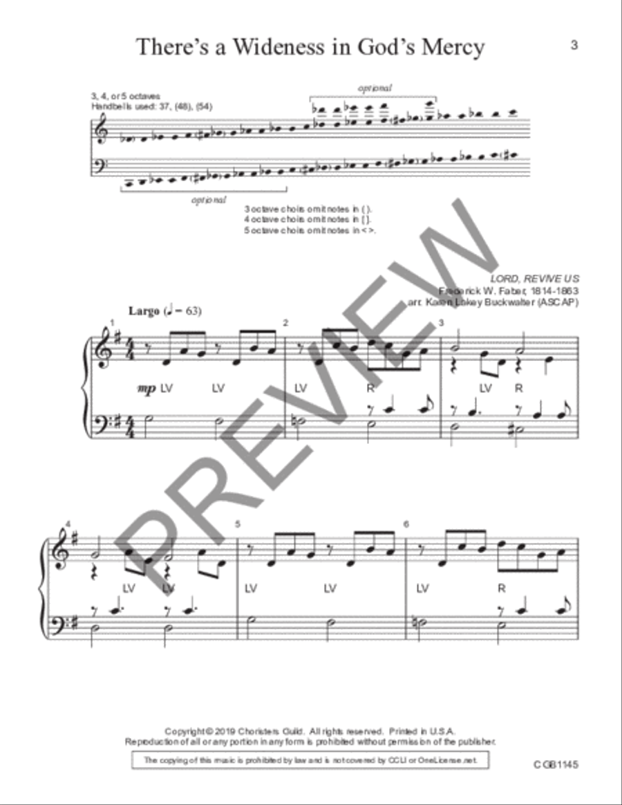 - There's a Wideness in God's Mercy - 3-5 octaves 5-Octaves scores gallery preview page 2
