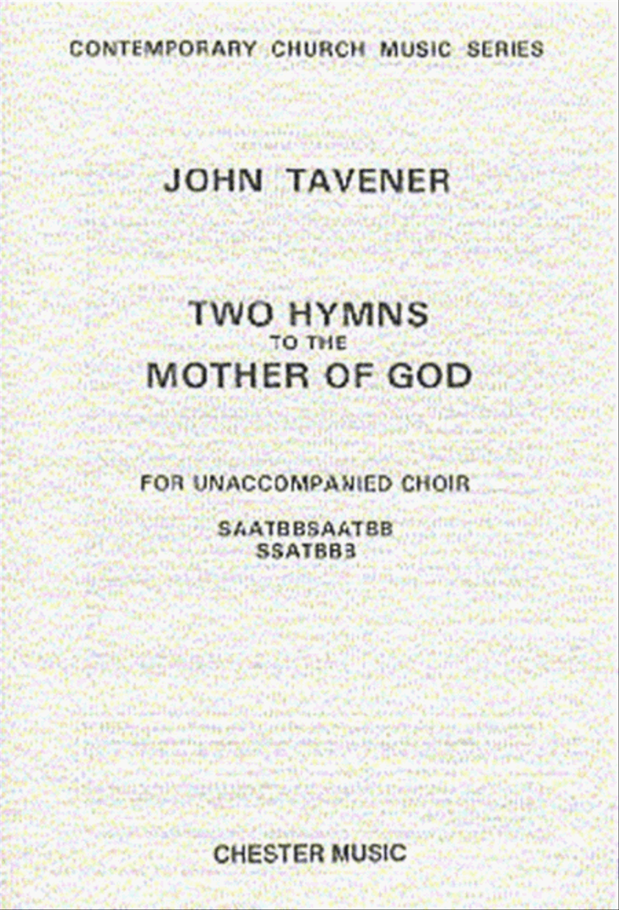 Tavener 2 Hymns Mother Of God V/Score scores gallery preview page 1