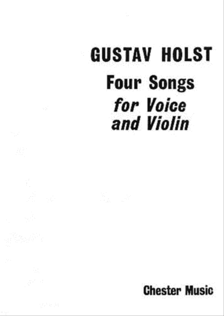 Holst - 4 Songs High Voice & Violin scores gallery preview page 1