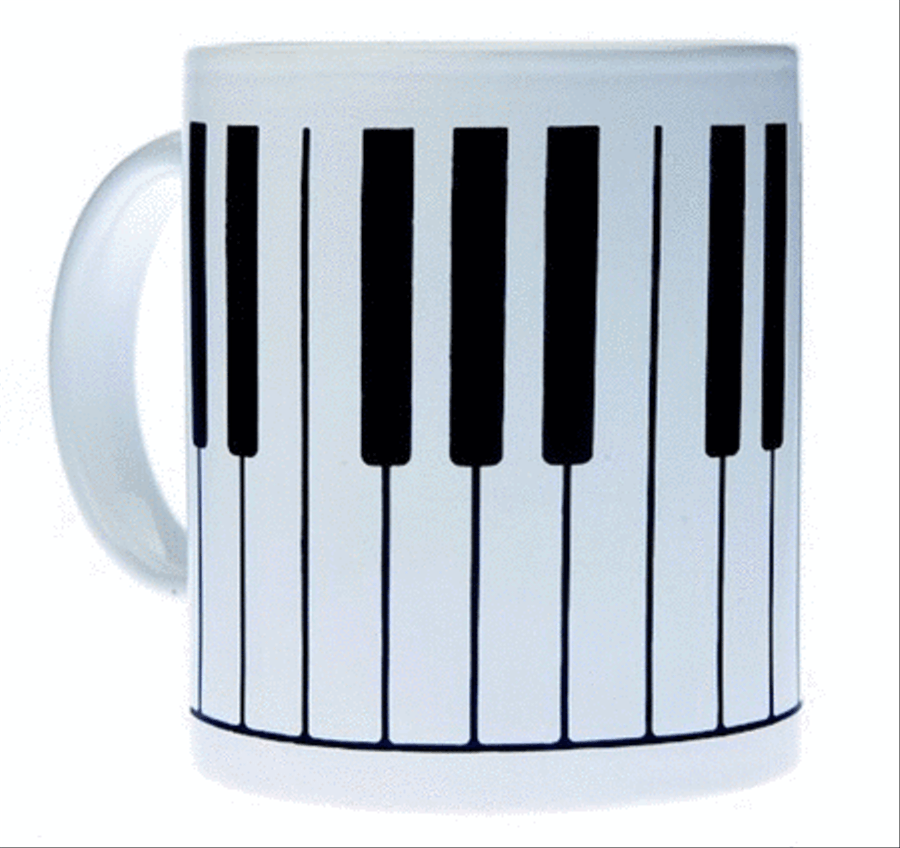 Mug Music Design Large Keyboard White scores gallery preview page 1