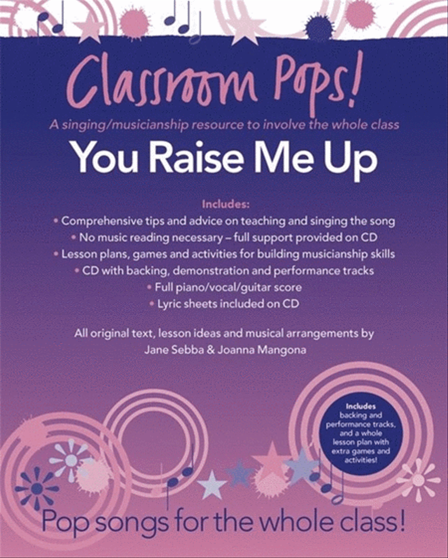 Classroom Pops You Raise Me Up Book/CD Piano, Vocal, Guitar scores gallery preview page 1