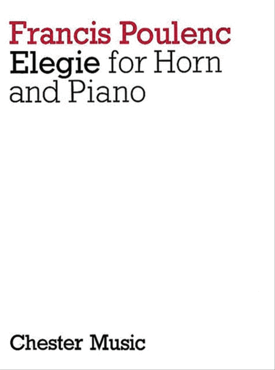 Poulenc - Elegie For Horn/Piano scores gallery preview page 1