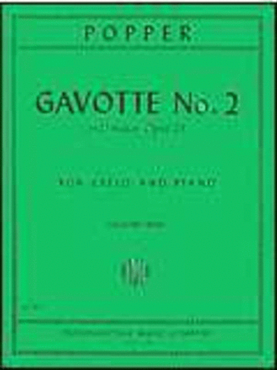 Popper - Gavotte D Major No 2 Op 23 Cello/Piano Piano Accompaniment scores gallery preview page 1