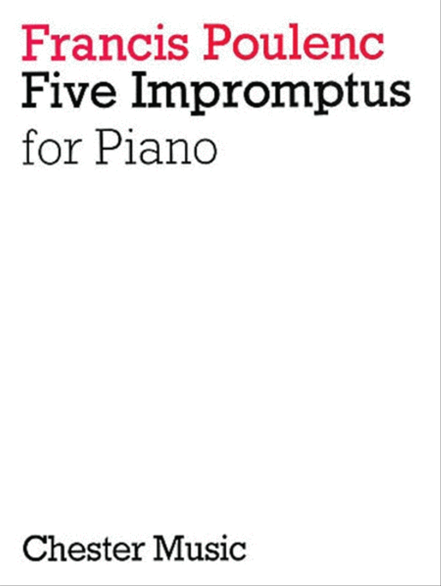 Poulenc - 5 Impromptus For Piano scores gallery preview page 1